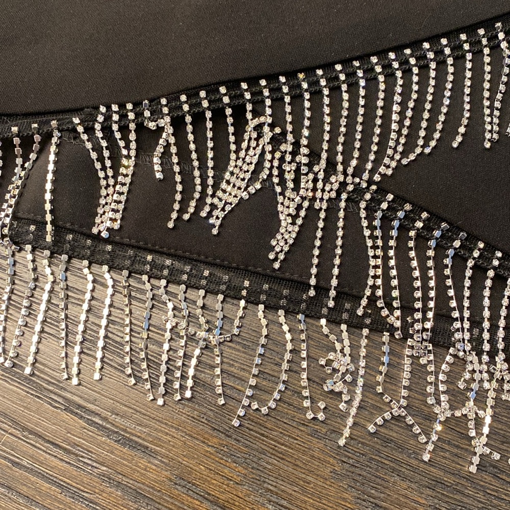 Zara black rhinestone mini skirt - Picture 2 of 6